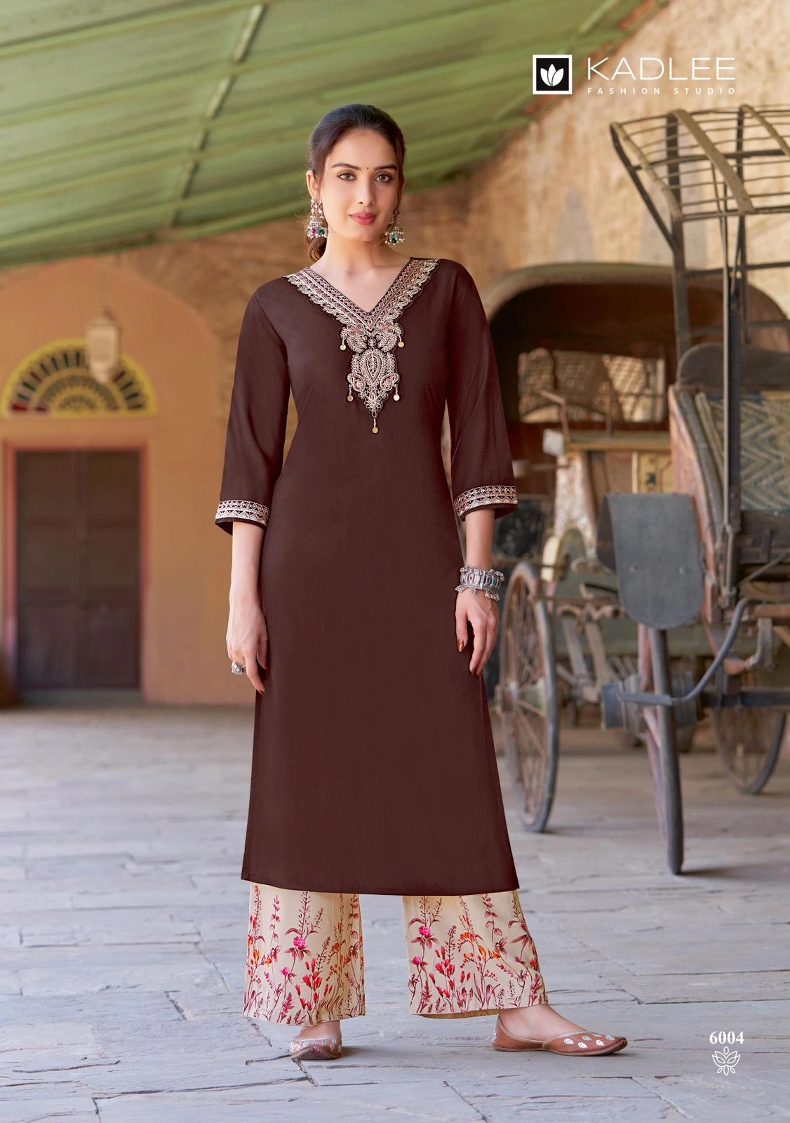 Kadlee Kaveri Heavy Rayon Wholesale Kurti with Pant Catalog — Wholesale Kurtis, Kadlee Fashion Studio wholesale from Surat — Photo 4